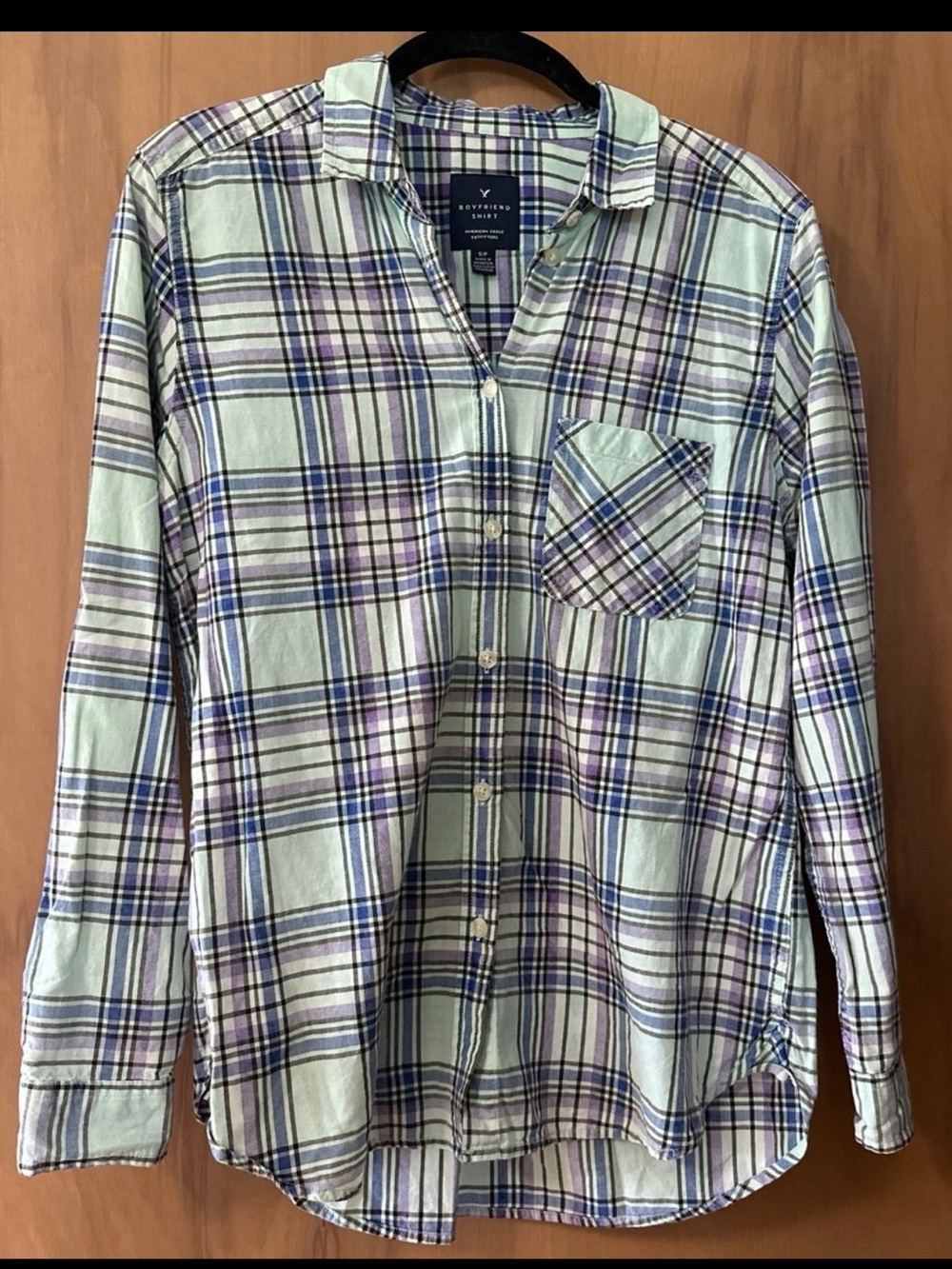 American Eagle Plaid Boyfriend Shirt